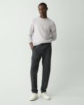 Charcoal Melange Curtis Drawstring Pant In Motion Wool Theory Men Pants - 1