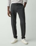Charcoal Melange Curtis Drawstring Pant In Motion Wool Theory Men Pants - 4
