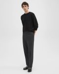 Charcoal Melange Theory Larin Drawstring Pant In Stretch Flannel Pants Men - 1