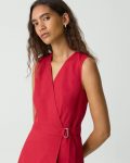 Cherry Dresses Sleeveless A-Line Wrap Dress In Good Linen Theory Women - 4