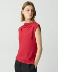 Cherry Tops Women Theory Cowl Neck Top In Silk Georgette - 2