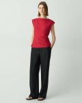 Cherry Tops Women Theory Cowl Neck Top In Silk Georgette - 5
