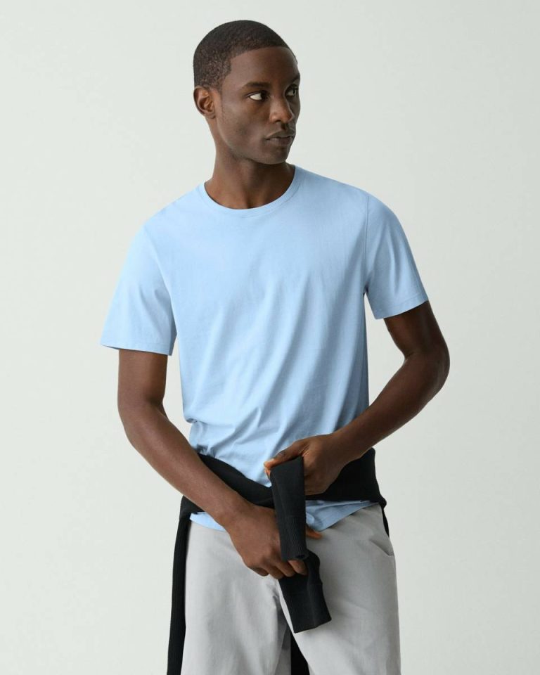 Clear Sky Precise Tee In Cotton Jersey T-Shirts + Polos Men Theory - 2