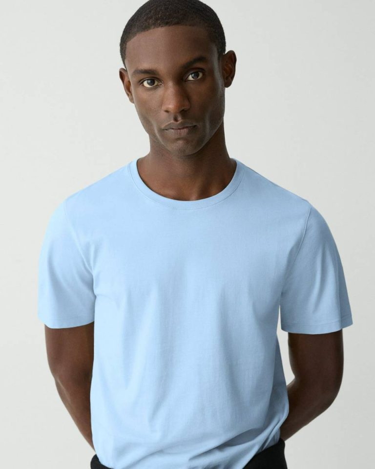 Clear Sky Precise Tee In Cotton Jersey T-Shirts + Polos Men Theory - 4