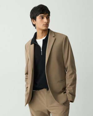 Clinton Blazer In Precision Ponte Theory Blazers + Jackets Men Walnut - 1