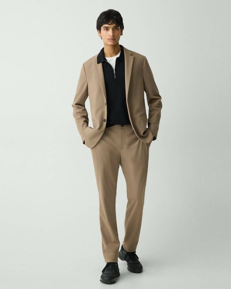 Clinton Blazer In Precision Ponte Theory Blazers + Jackets Men Walnut - 5