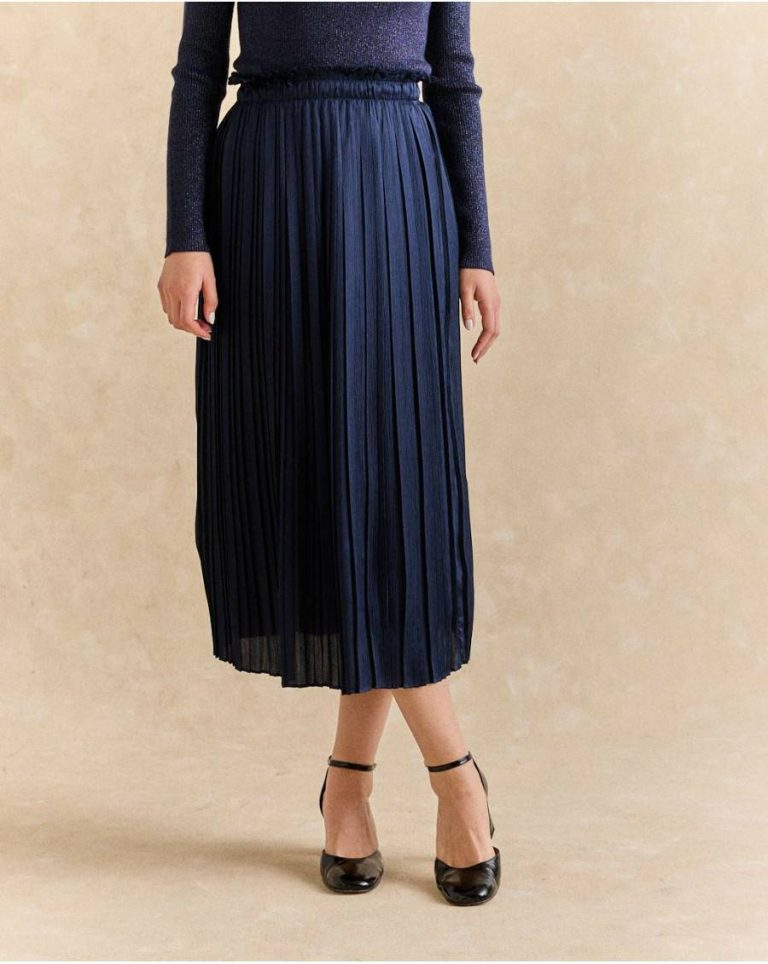 Cobalt Blue Women Bottoms Polín Et Moi Antonia Pleated Skirt - 2