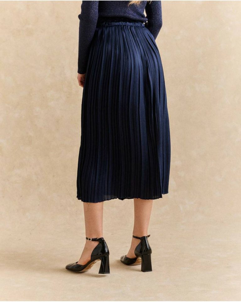 Cobalt Blue Women Bottoms Polín Et Moi Antonia Pleated Skirt - 3