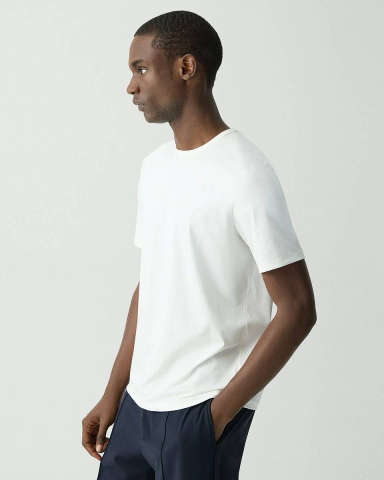 Crewneck Tee In Perform Jersey T-Shirts + Polos White Men Theory - 2