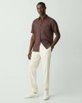 Curtis Drawstring Pant In Good Linen Pants Men Theory Eggshell - 2
