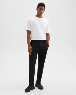 Curtis Drawstring Pant In Precision Ponte Men Pants Black Theory - 1