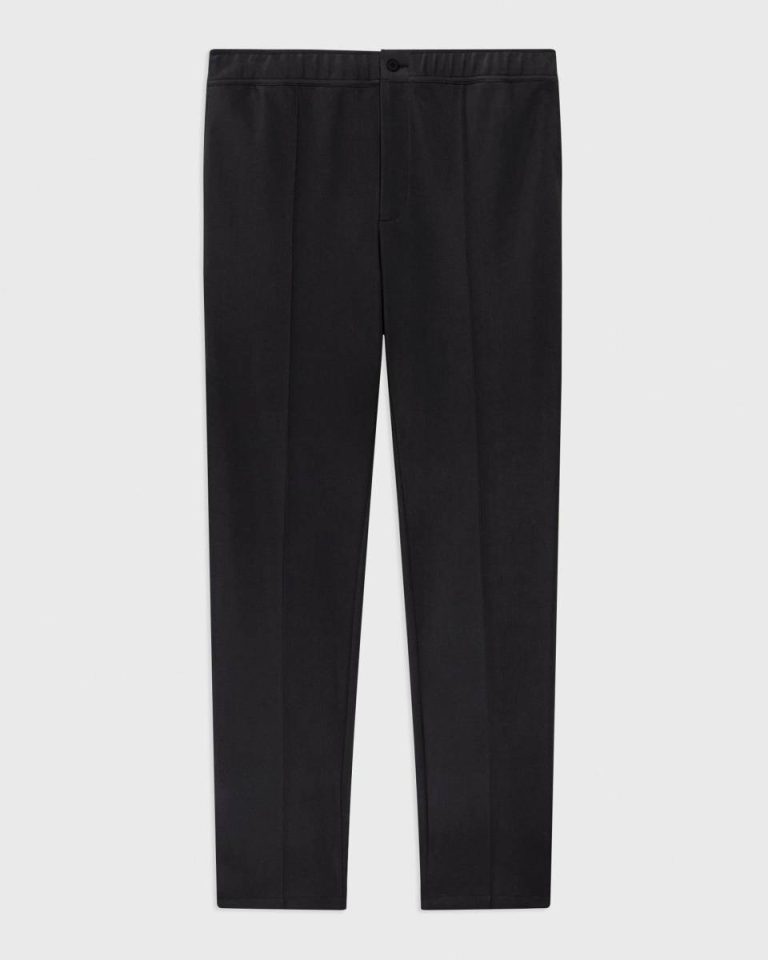 Curtis Drawstring Pant In Precision Ponte Men Pants Black Theory - 5