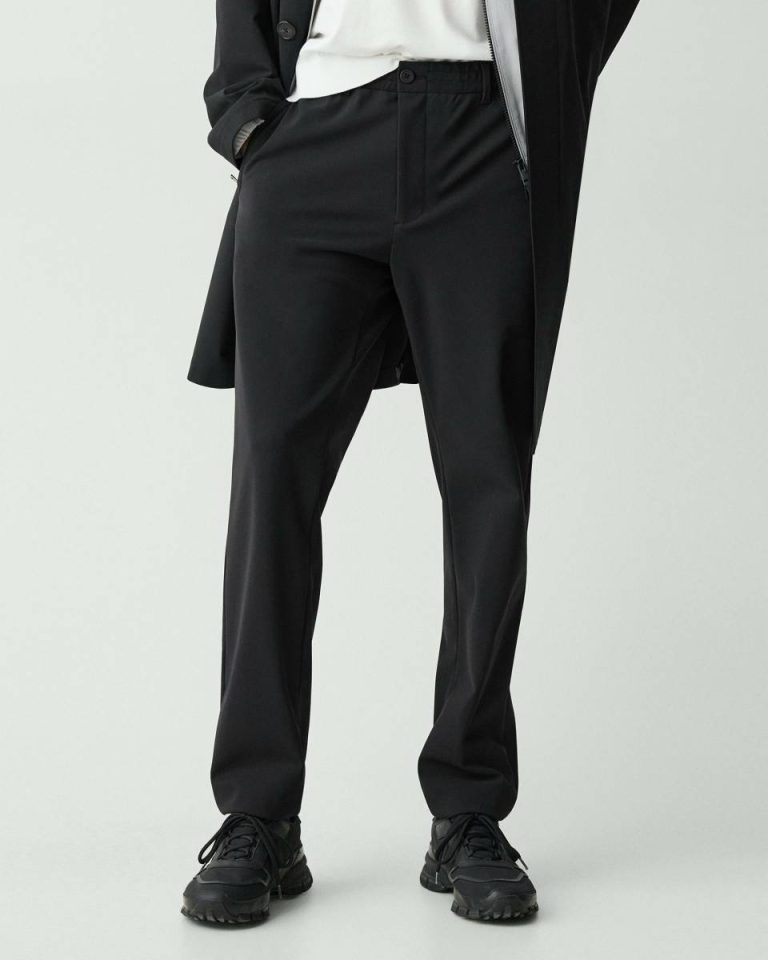 Curtis Drawstring Pant In Precision Ponte Theory Pants Men Black - 4