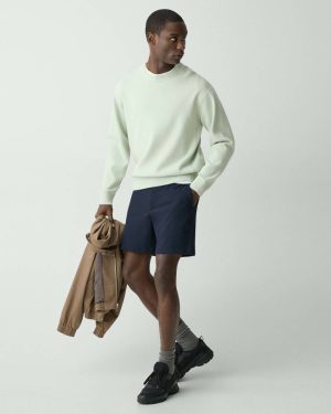 Curtis Drawstring Short In Precision Ponte Baltic Theory Pants Men - 1