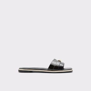 Darine Black Women's Flat Sandals Women Sandals Aldo Black - 1