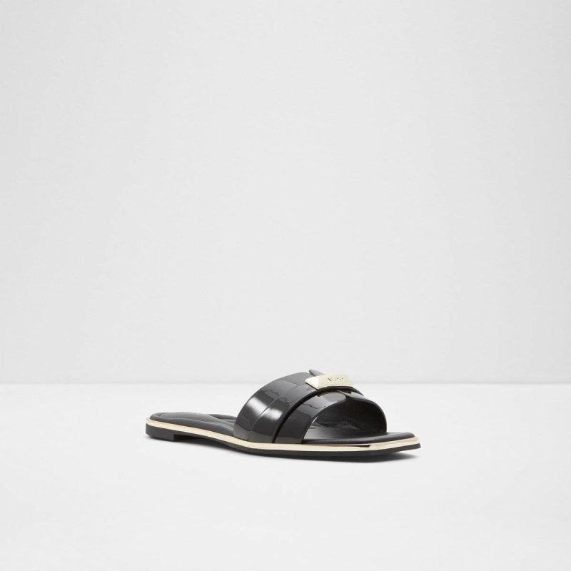 Darine Black Women's Flat Sandals Women Sandals Aldo Black - 4