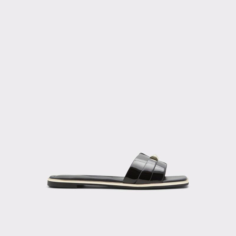 Darine Black Women's Flat Sandals Women Sandals Aldo Black - 1