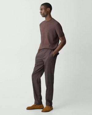 Dark Mocha Pants Curtis Drawstring Pant In Good Linen Theory Men - 1