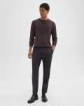Dark Navy Pants Larin Drawstring Pant In Stretch Flannel Men Theory - 1