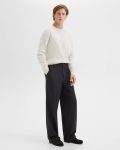 Dark Navy Theory Wide-Leg Drawstring Pant In Stretch Flannel Pants Men - 2