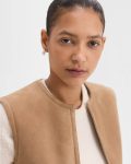 Dark Palomino Reversible Vest In Shearling Theory Outerwear Women - 3