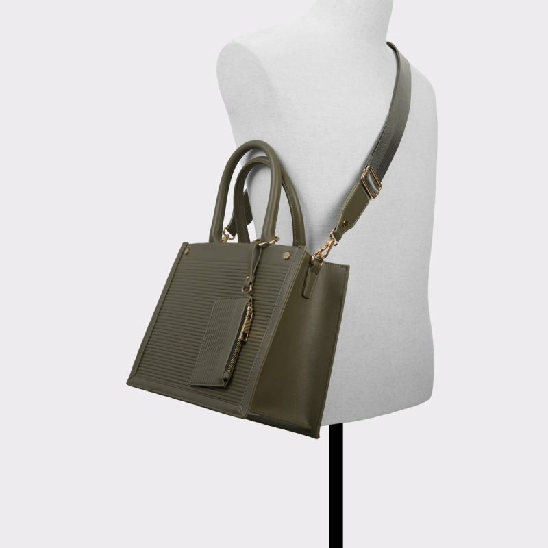 Daspiasx Khaki Women's Tote & Satchel Bags Aldo Khaki Women Top Handle Bags - 4