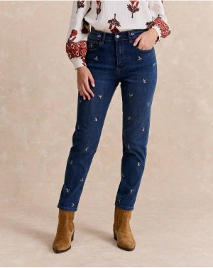 Denim Bottoms Denim Swallows Pants Polín Et Moi Women - 1