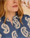 Denim Polín Et Moi Women Helia Paisley Embroidered Shirt Blouses And Shirts - 4