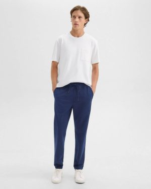 Drawstring Pant In Scuba Pants Deep Atlantic Men Theory - 1