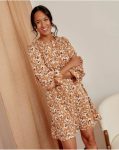 Dresses Cris Short Dress Camel Women Polín Et Moi - 5