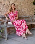Dresses Polín Et Moi Women Hanna Ruffle Dress Raspberry - 1