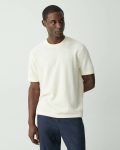 Eggshell Sweaters + Cardigans Damian Short-Sleeve Tee In Cotton Theory Men - 1