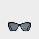 Elbaegynx Black Women's Cat Eye Women Aldo Black Sunglasses - 1