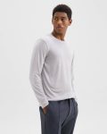 Essential Long-Sleeve Tee In Anemone Modal Jersey T-Shirts + Polos Grey Multi Theory Men - 2
