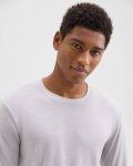 Essential Long-Sleeve Tee In Anemone Modal Jersey T-Shirts + Polos Grey Multi Theory Men - 4