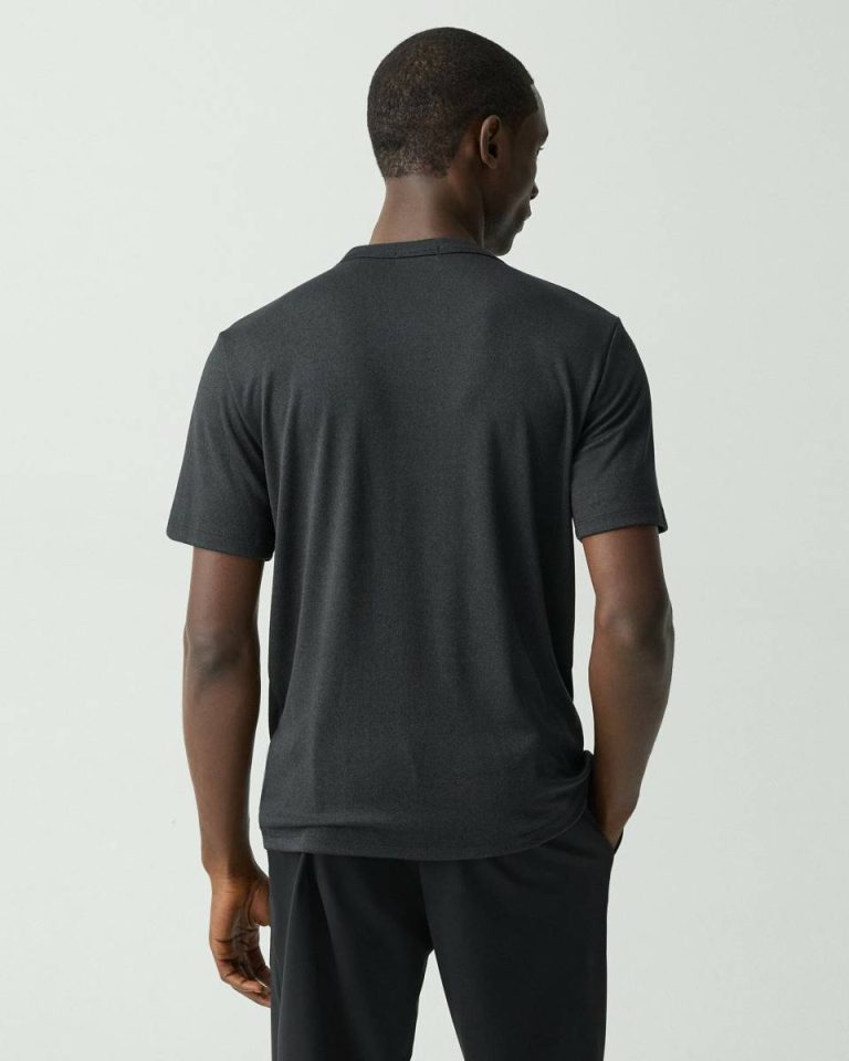 Essential Tee In Anemone Modal Jersey Theory T-Shirts + Polos Black Multi Men - 3