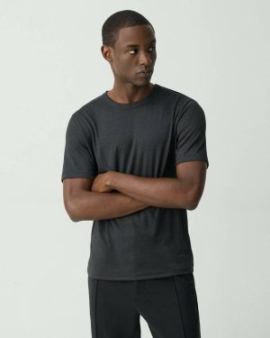Essential Tee In Anemone Modal Jersey Theory T-Shirts + Polos Black Multi Men - 1