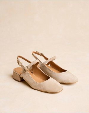 Flats Polín Et Moi Women Sand Mary Jane Purple Buckle - 1