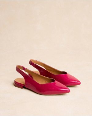 Flats Women Polín Et Moi Raspberry Ballet Flats Slingback Olethea - 1