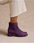 Footwear Eggplant Women Polín Et Moi Polita Low Ankle Boots - 1
