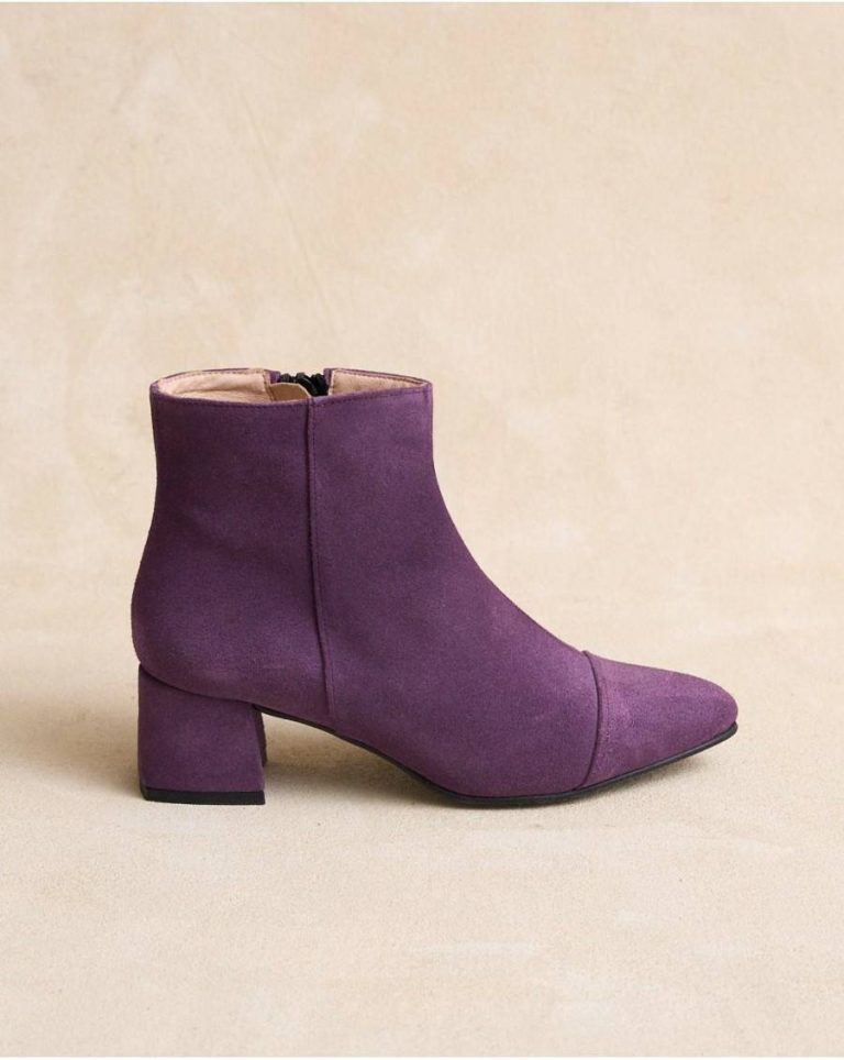 Footwear Eggplant Women Polín Et Moi Polita Low Ankle Boots - 5
