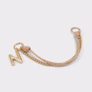 Gold Aldo Bag Charms & Keychains Women Alphabet Gold Women's Bag Charms & Keychains - 1