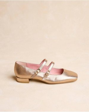 Gold Heels Women Polín Et Moi Mary Jane Zoe - 1