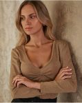 Gold Juliet Knot Top Women Polín Et Moi Tops - 3