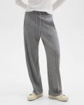 Grey Mel/Oat Mel Pants Women Theory Track Pant In Double-Knit Jersey - 4