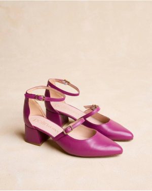 Heels Mary Jane Tiras Leena Women Purple Polín Et Moi - 1