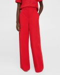 High-Waist Wide-Leg Pant In Stretch Cotton Twill Women Pants Theory Grenadine - 2