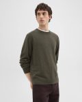 Hilles Crewneck Sweater In Cashmere Hunter Green Melange Theory Men Sweaters + Cardigans - 1
