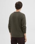 Hilles Crewneck Sweater In Cashmere Hunter Green Melange Theory Men Sweaters + Cardigans - 3