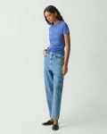 Ice Blue Pants Theory Women Cropped Barrel Pant In Relaxed Denim - 2